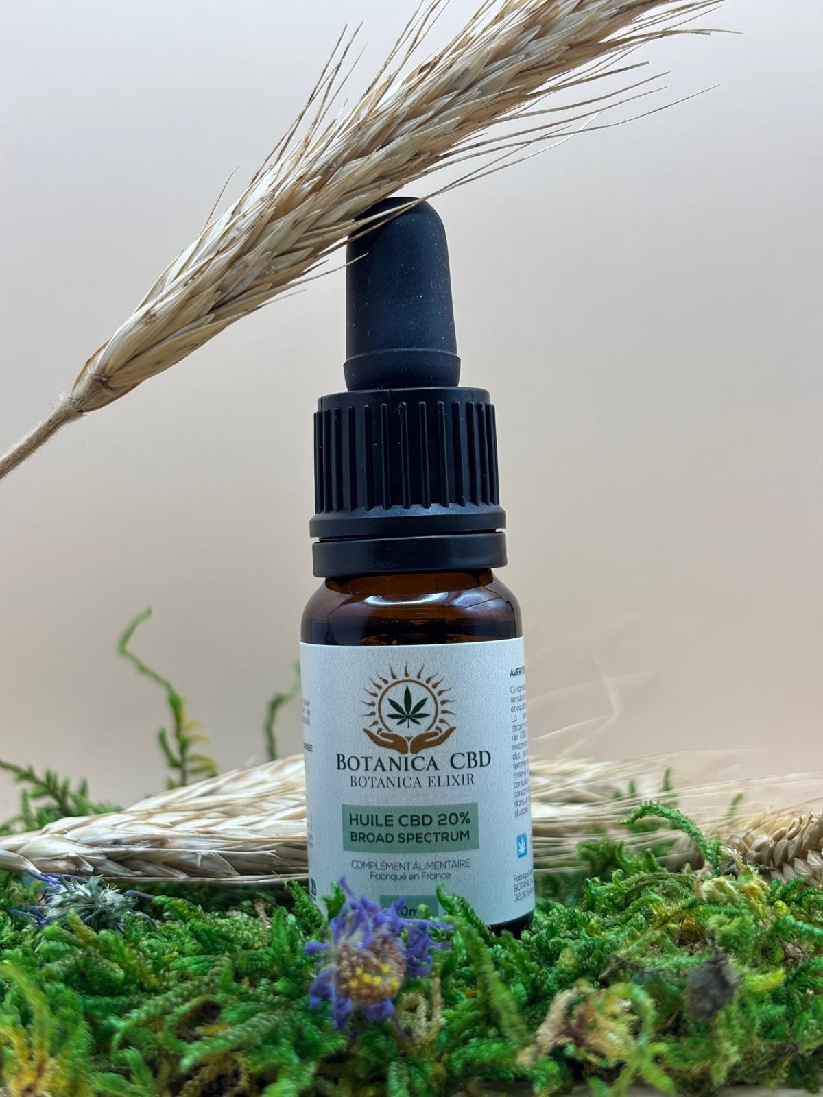 Huile Sublinguale CBD 20% broad spectrum,Détente BOTANICA CBD