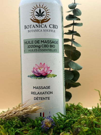 Huiles de massage 1000 mg CBD + huile essentielle, détente BOTANICA CBD