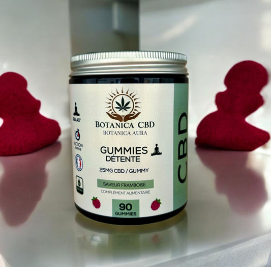 Gummies détente, 90 gummies/boite, 25mg cbd/gummies ( 45 jours), Vegan