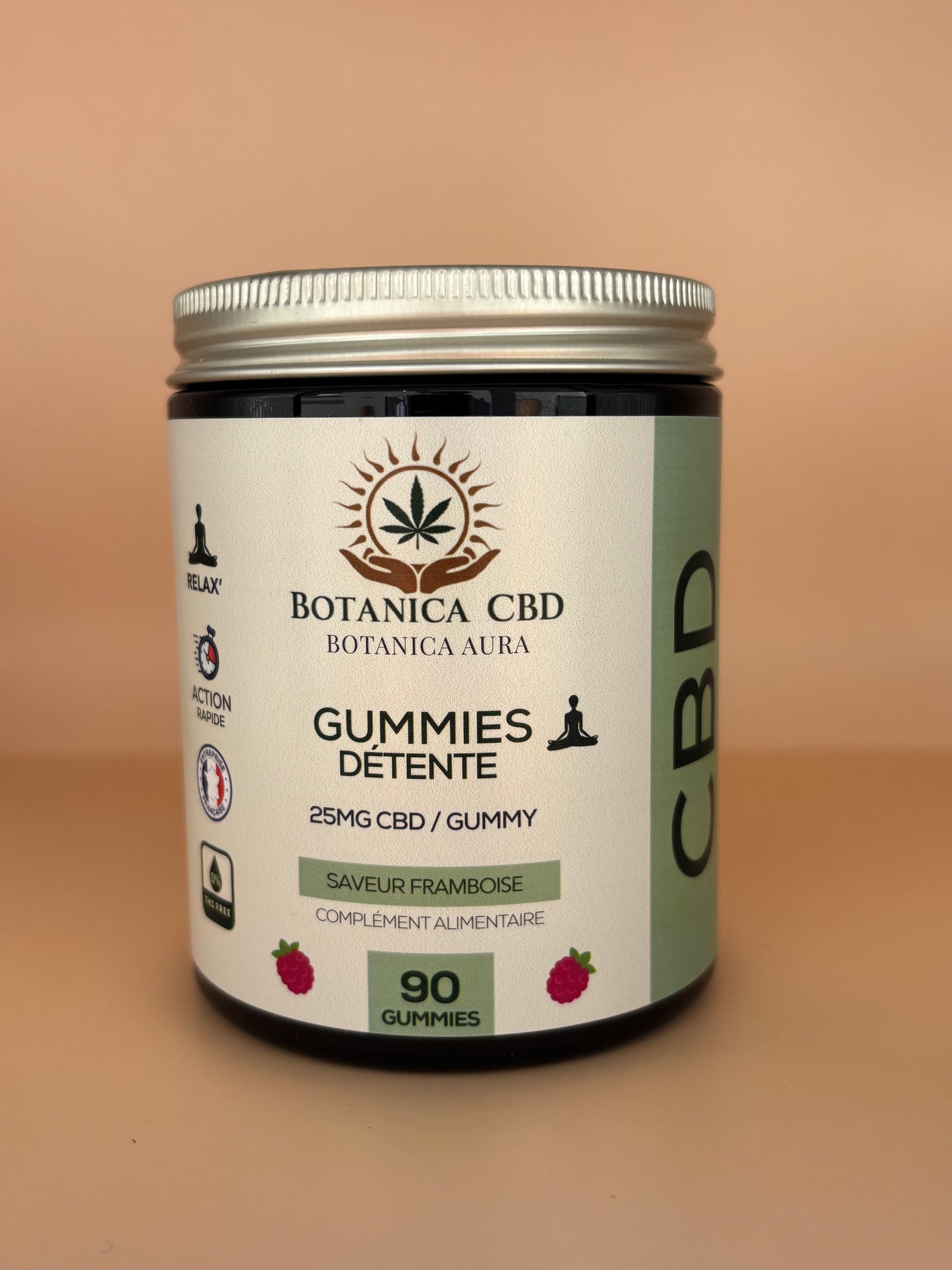 Gummies détente, 90 gummies/boite, 25mg cbd/gummies ( 45 jours), Vegan