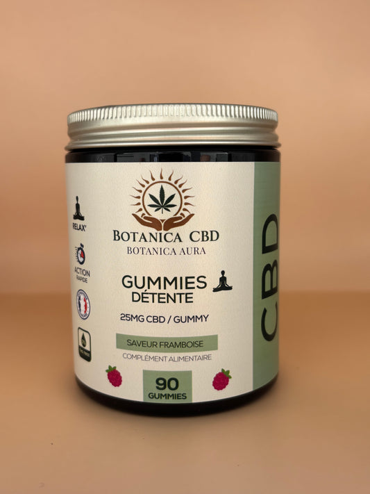 Gummies détente, 90 gummies/boite, 25mg cbd/gummies ( 45 jours), Vegan