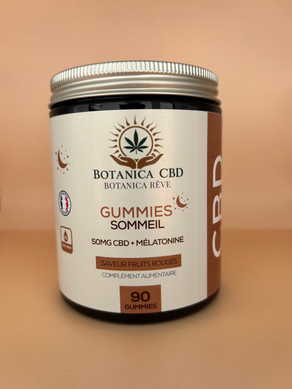 Gummies sommeil, CBD + mélatonine, 90 /boite, CBD