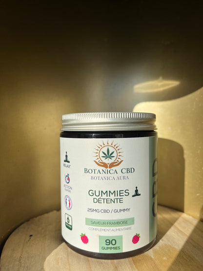 Pack Gummies détente, 90 gummies/boite, 25mg cbd/gummies