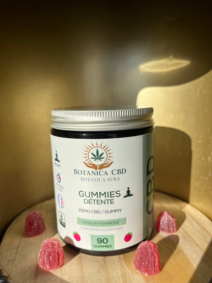 Pack Gummies détente, 90 gummies/boite, 25mg cbd/gummies