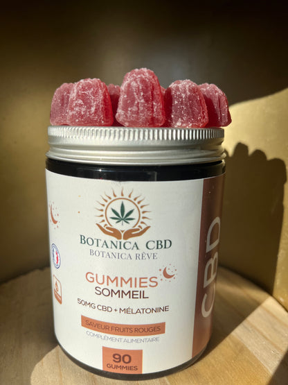 Gummies Sommeil,  90 /boite, CBD + Mélatonine